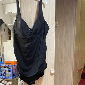 Torrid Black One Piece Swimsuit